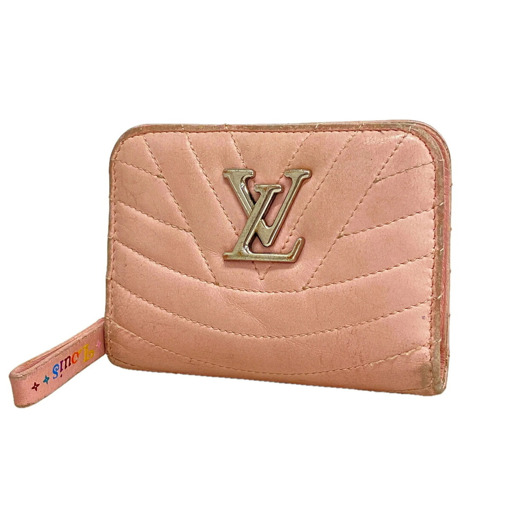 Louis Vuitton New Wave Zip Compact Wallet M63791 Smoothie Pink Women's